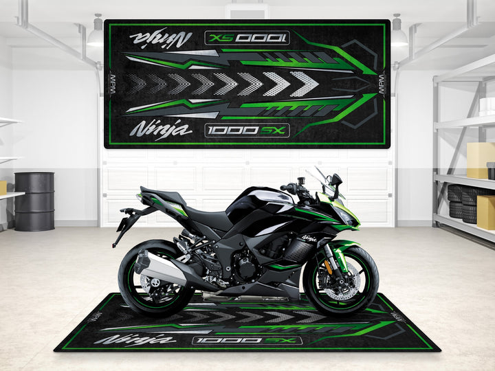 Designed Pit Mat for Kawasaki 1000SX Motorcycle - MM7390