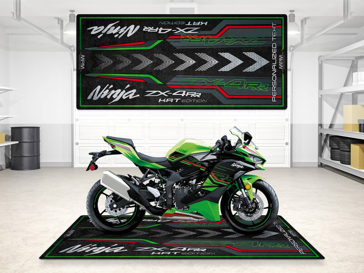 Designed Pit Mat for Kawasaki Ninja ZX-4RR KRT Edition Motorcycle - MM7393