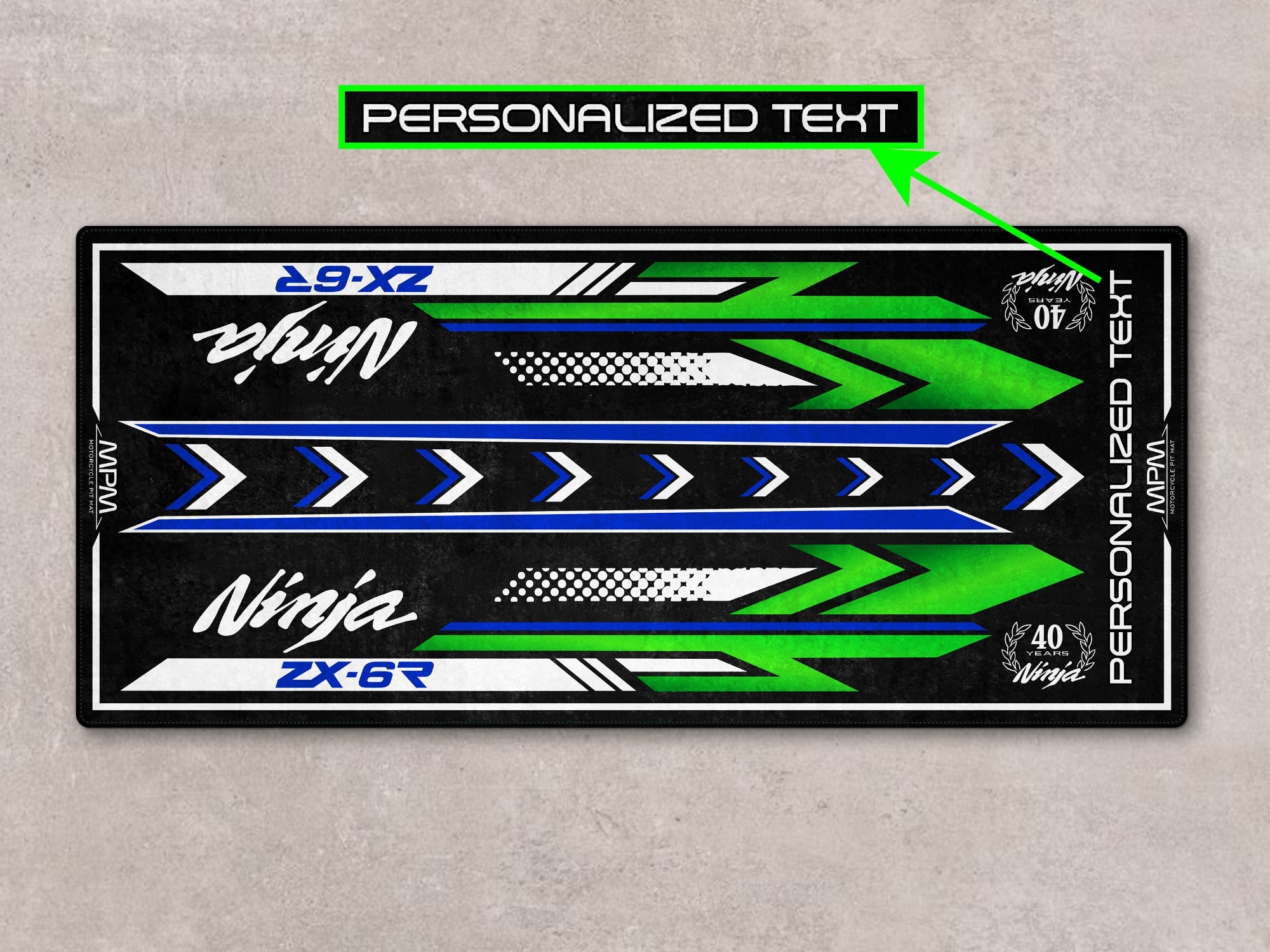 最新人気 – Motorcycle Anniversary 40th ZX-6R Ninja Kawasaki for Mat Pit Designed MPM Mat Motorcycle  サロペット・オーバーオール・オールインワン