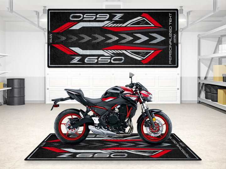 Designed Pit Mat for Kawasaki Z650 Motorcycle - MM7411