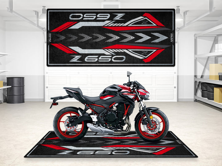 Designed Pit Mat for Kawasaki Z650 Motorcycle - MM7411