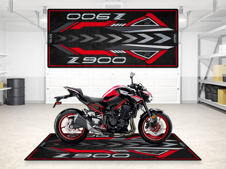 Designed Pit Mat for Kawasaki Z900 Motorcycle - MM7412