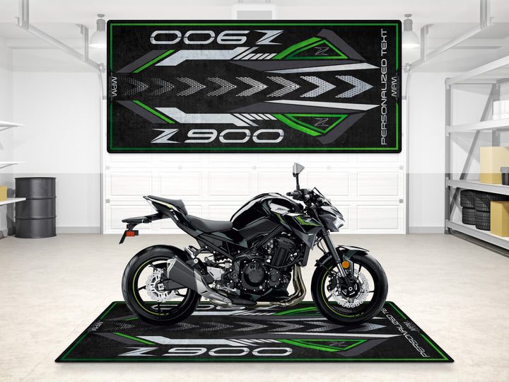 Designed Pit Mat for Kawasaki Z900 Motorcycle - MM7412