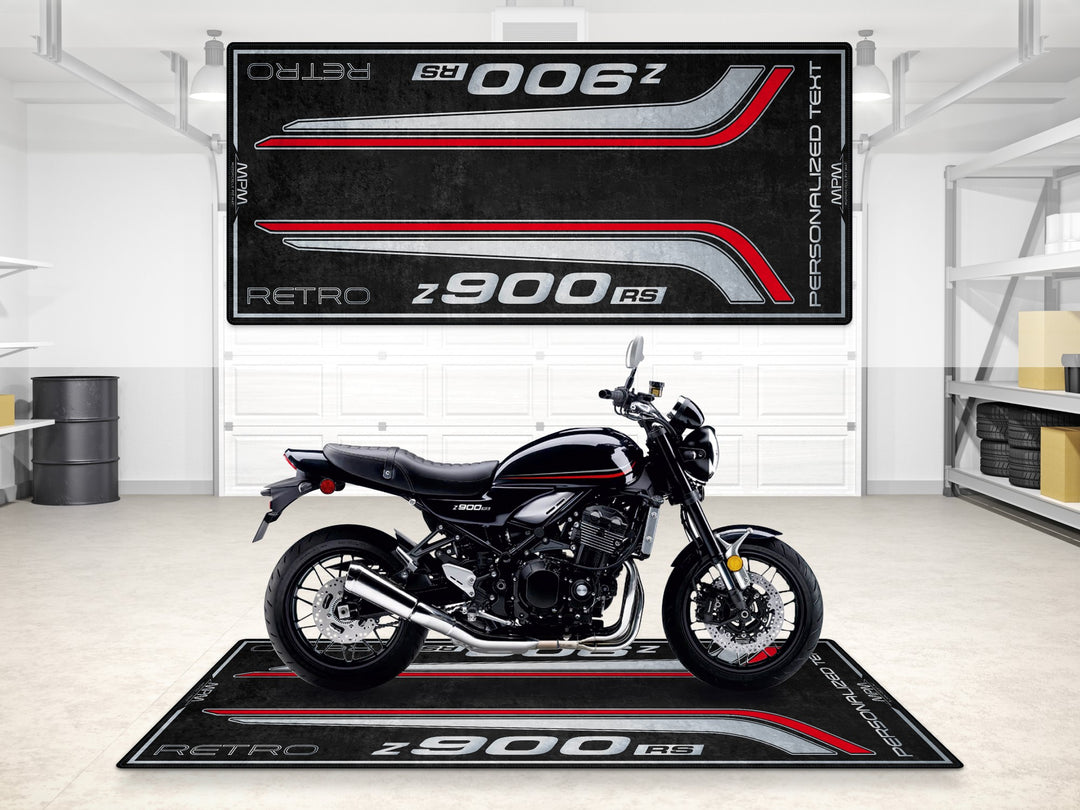 Designed Pit Mat for Kawasaki Z900 RS Motorcycle - MM7415