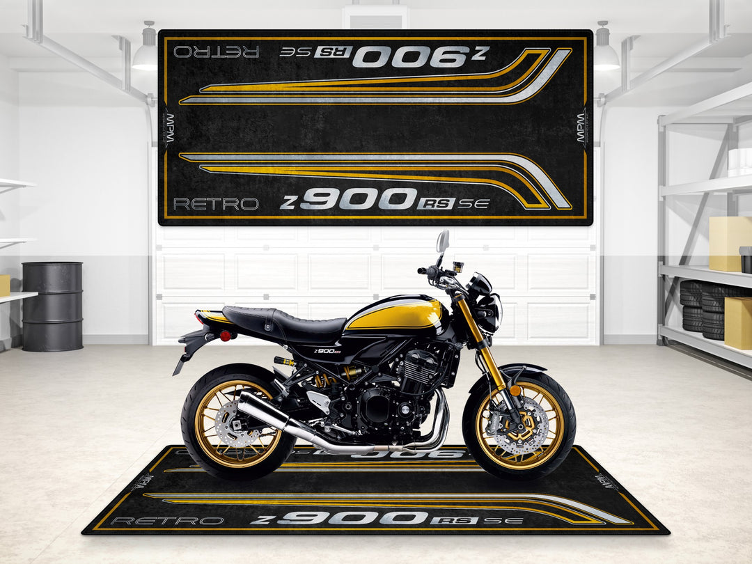 Designed Pit Mat for Kawasaki Z900RS SE Motorcycle - MM7417