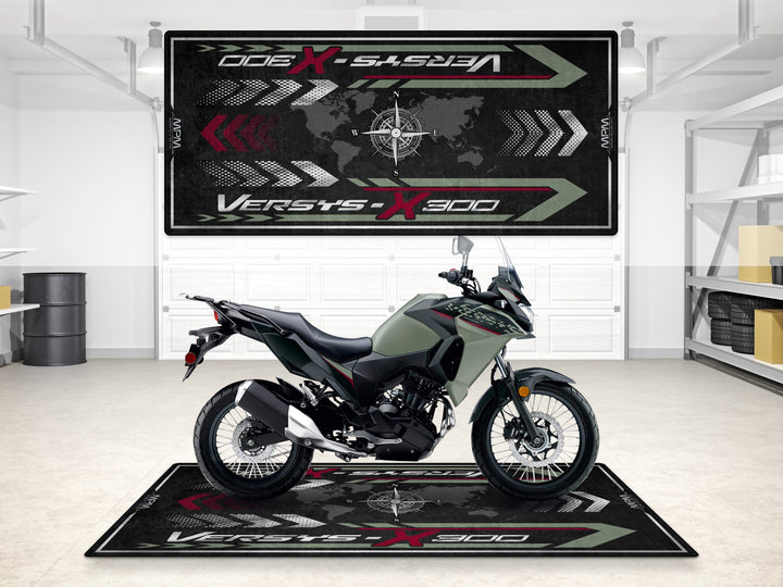 Designed Pit Mat for Kawasaki Versys-X 300 Motorcycle - MM7419