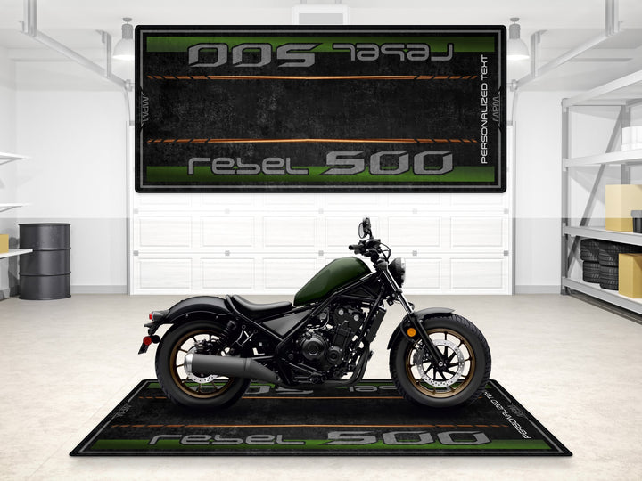 Designed Pit Mat for Honda Rebel 500 Motorcycle - MM7439