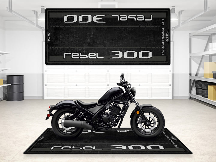 Designed Pit Mat for Honda Rebel 300 Motorcycle - MM7440