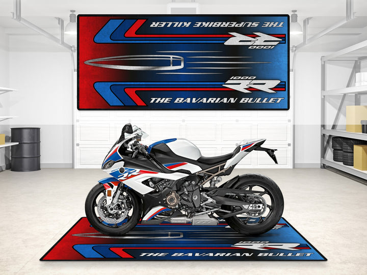 Designed Pit Mat for BMW S1000RR "The Bavarian Bullet" Motorcycle - MM7244