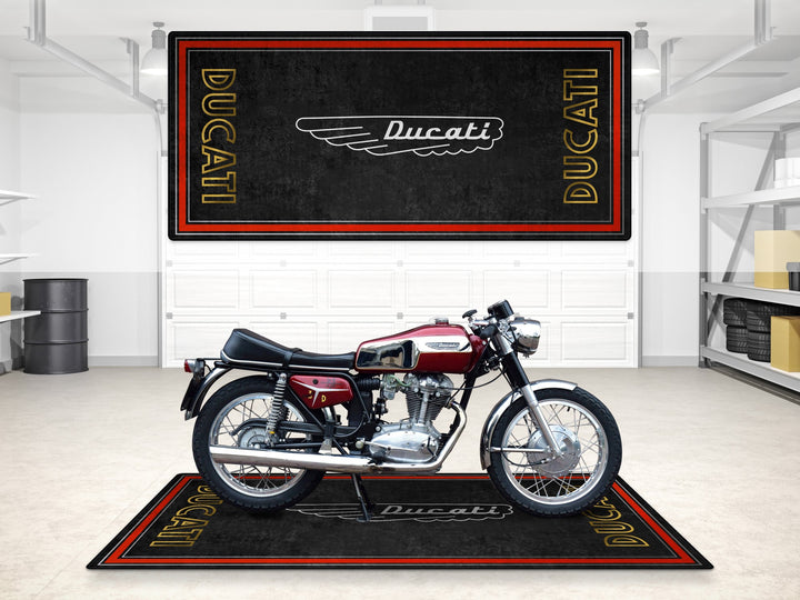 Designed Pit Mat for Ducati Classic Logo Motorcycle - MM7224