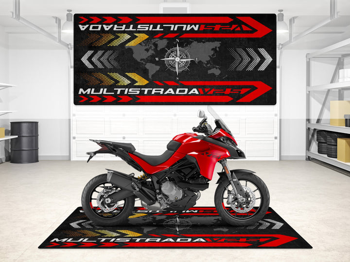 Designed Pit Mat for Ducati Multistrada V2 S Motorcycle - MM7163