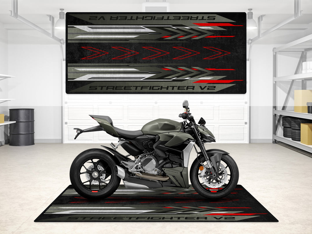 Designed Pit Mat for Ducati Streetfighter V2 Motorcycle - MM7258
