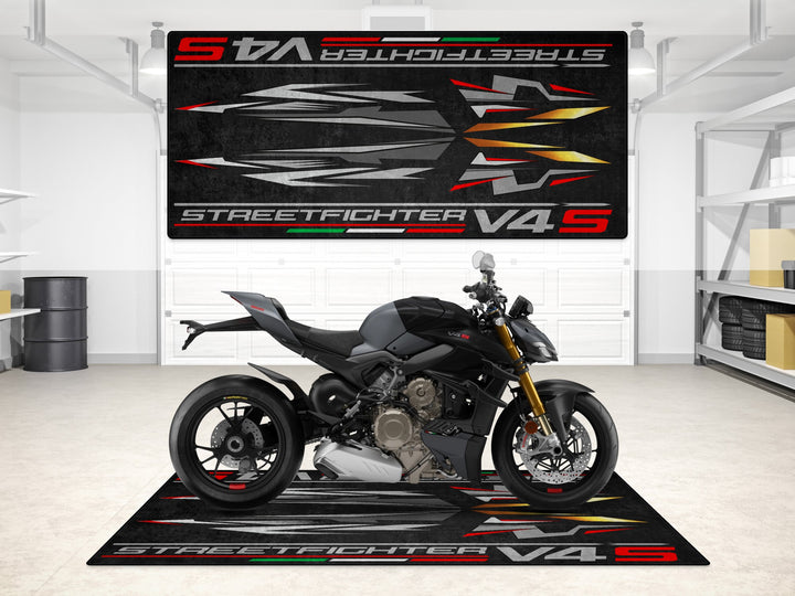 Designed Pit Mat for Ducati Streetfighter V4 S Motorcycle - MM7260