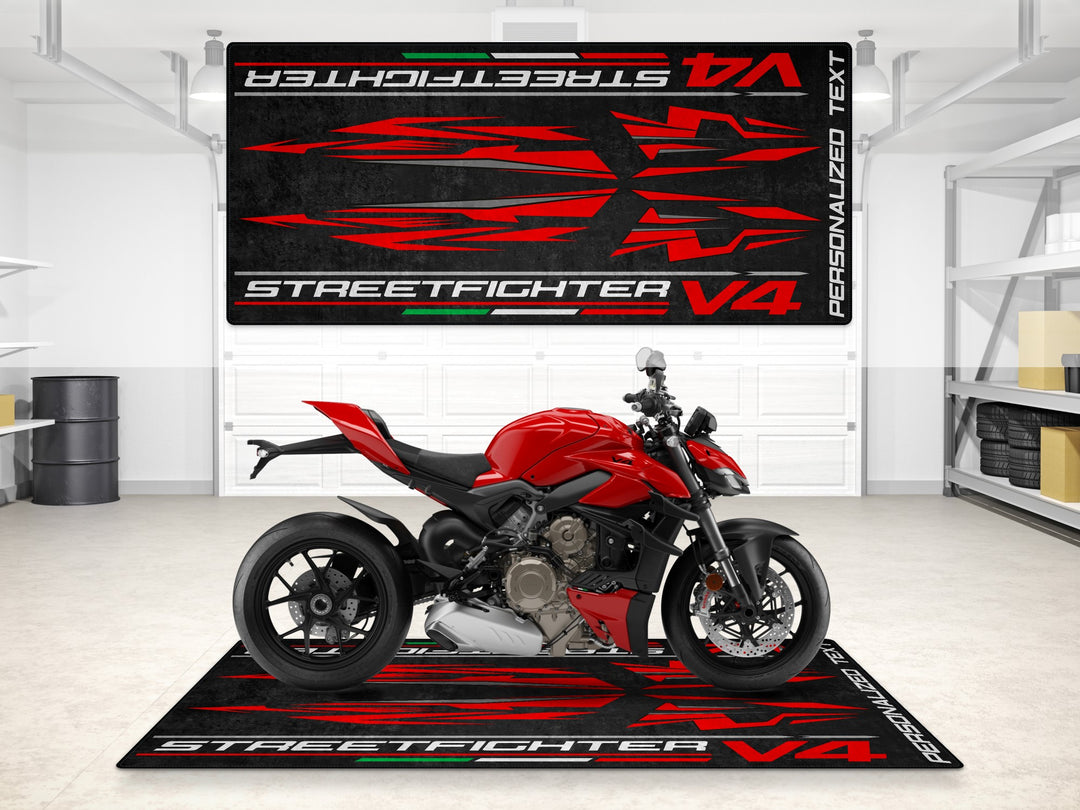 Designed Pit Mat for Ducati Streetfighter V4 Motorcycle - MM7259