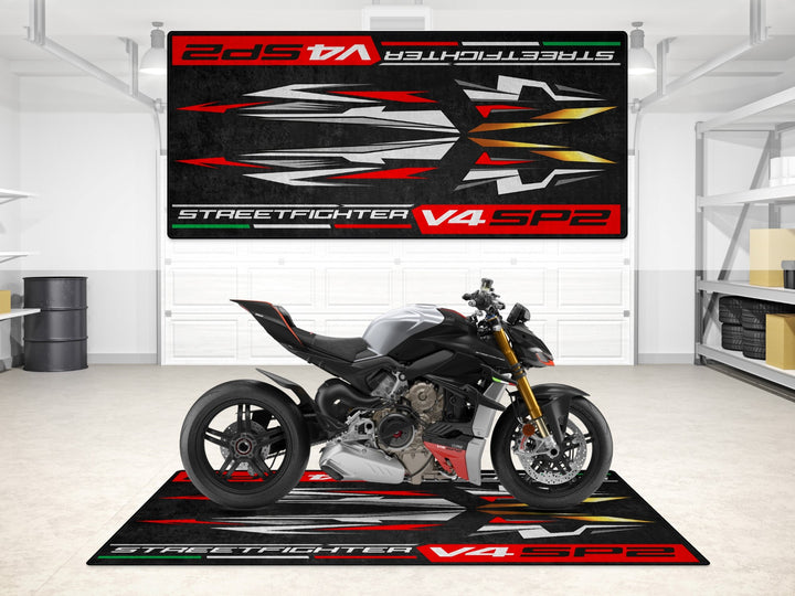 Designed Pit Mat for Ducati Streetfighter V4 SP2 Motorcycle - MM7261