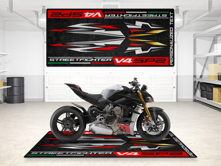 Designed Pit Mat for Ducati Streetfighter V4 SP2 Motorcycle - MM7261