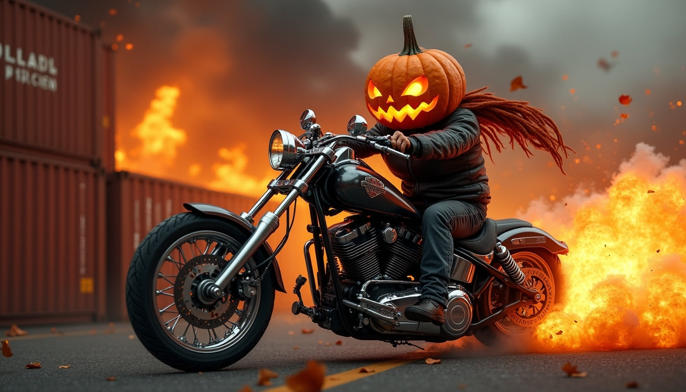 Limited Halloween-Designed Motorcycle Mat Collection 