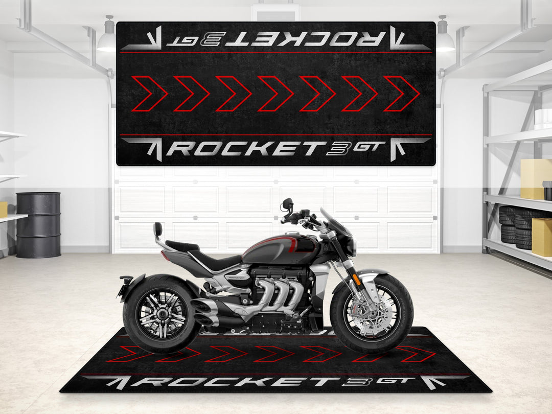 Designed Pit Mat for Rocket 3 GT Models Motorcycle - MM7200