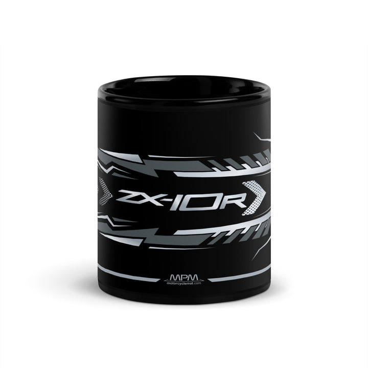 Designed Black Glossy Mug - Cup Inspired Kawasaki Ninja ZX-10R Motorcycle Model - MM6398