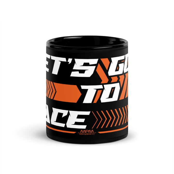 Designed Black Glossy Mug - Cup Inspired Let's Go To Race KTM Motorcycle Model - MM6212