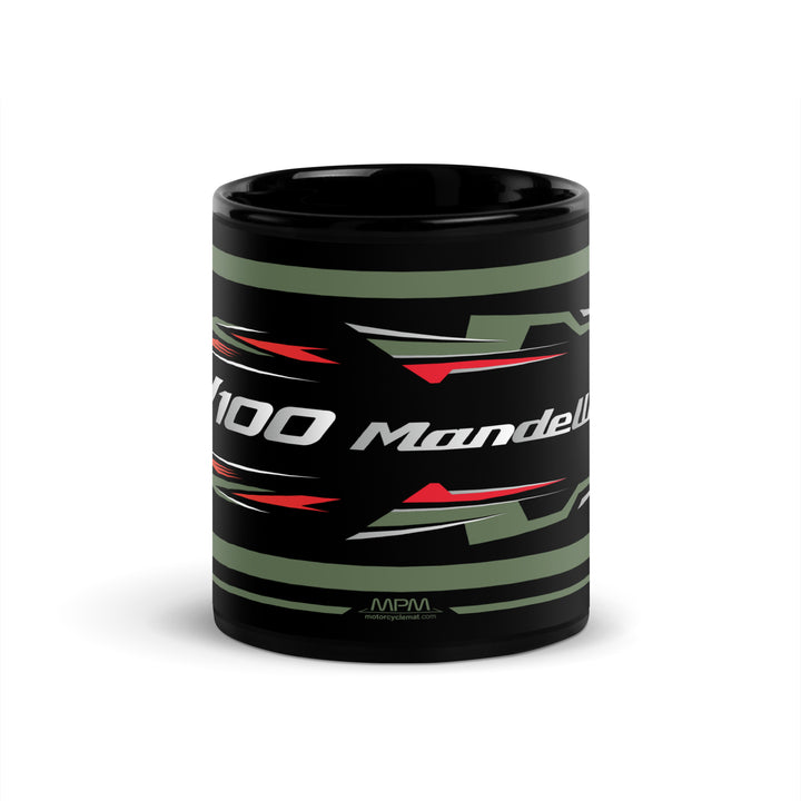 Designed Black Glossy Mug - Cup Inspired Moto Guzzi V100 Mandello Verde Motorcycle Model - MM6206