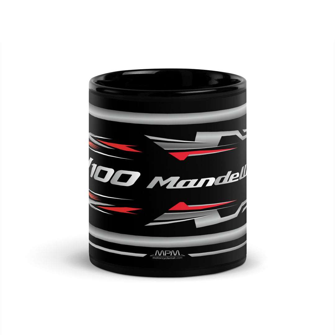 Designed Black Glossy Mug - Cup Inspired Moto Guzzi V100 Mandello Grigio Avanguardia Motorcycle Model - MM6206