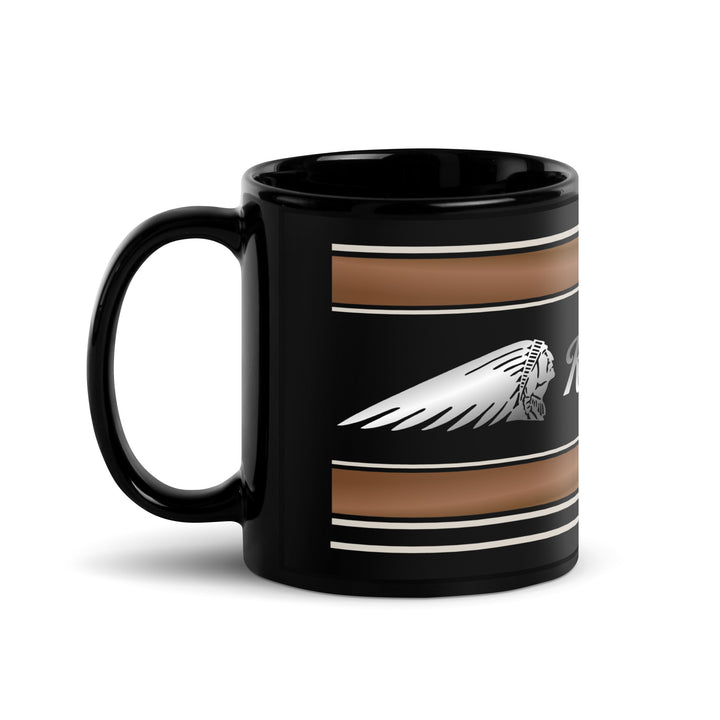 Designed Black Glossy Mug - Cup Inspired Indian Roadmaster Silver Quartz Bronze Pearl Metallic Motorcycle Model - MM6335