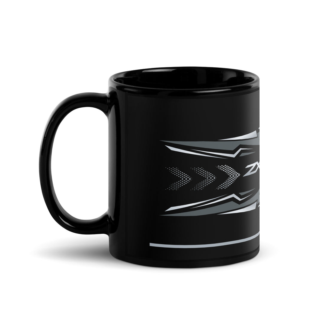 Designed Black Glossy Mug - Cup Inspired Kawasaki Ninja ZX-10R Motorcycle Model - MM6398