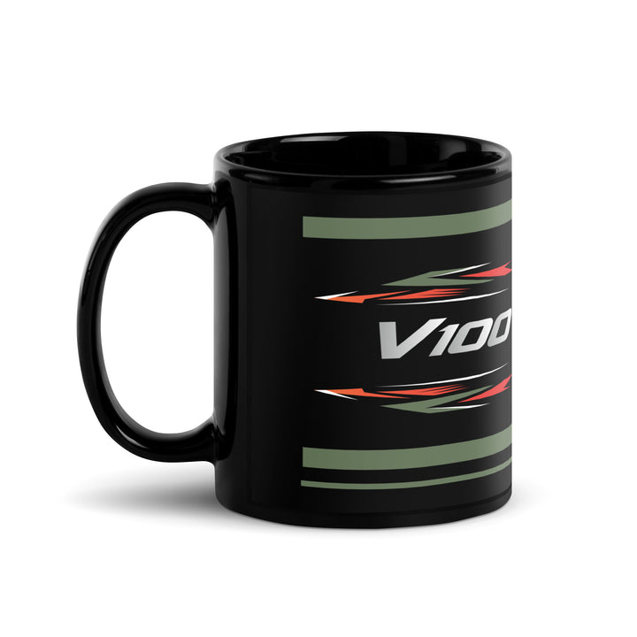 Designed Black Glossy Mug - Cup Inspired Moto Guzzi V100 Mandello Verde Motorcycle Model - MM6206