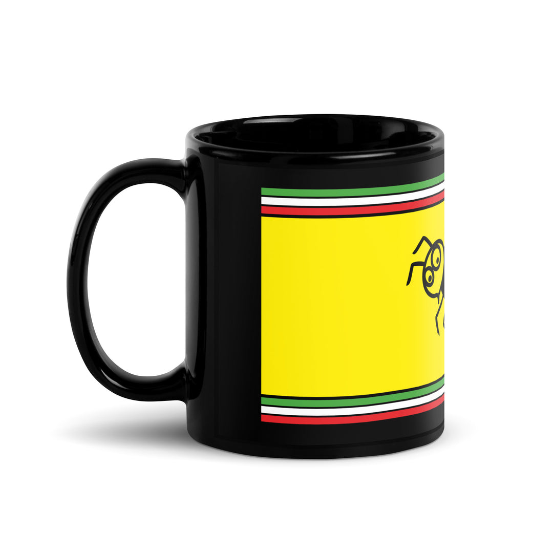 Designed Black Glossy Mug - Cup Inspired Vespa Bee Motorcycle Model - MM6215