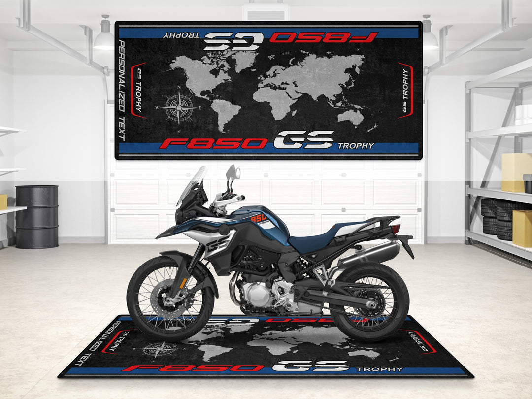 Designed Pit Mat for BMW F850 GS Motorcycle - MM7295
