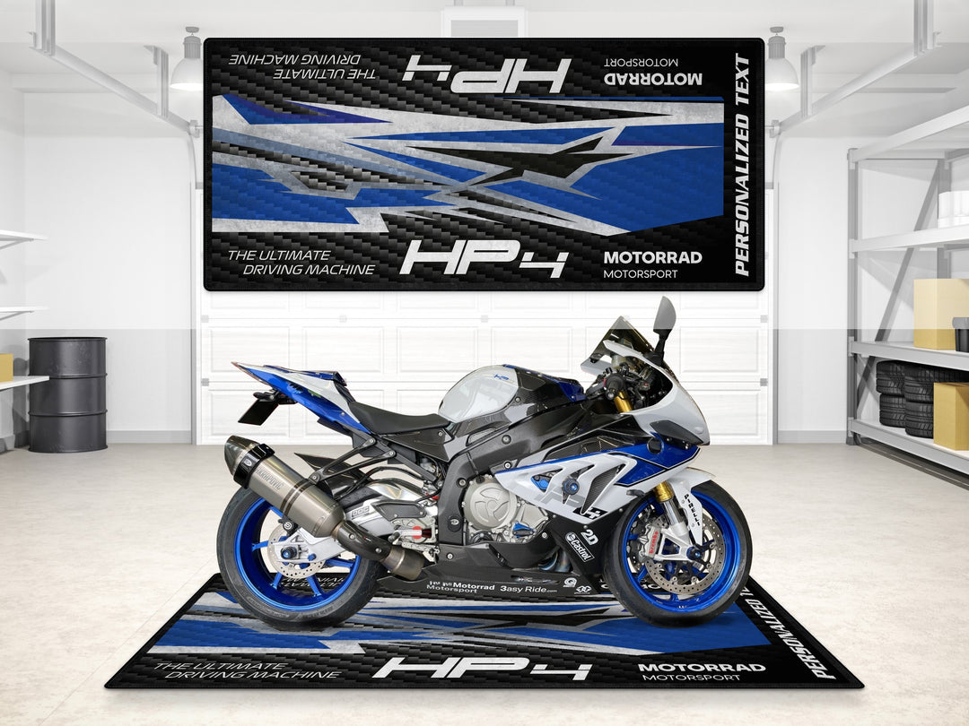 Designed Pit Mat for BMW 1000RR HP4 Motorcycle - MM7254
