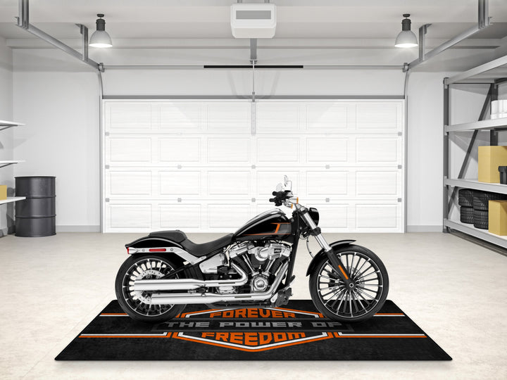 Motorcycle Mat for Cruiser - Touring - Sport Motorcycle " Forever The Power of Freedom " - MM7101