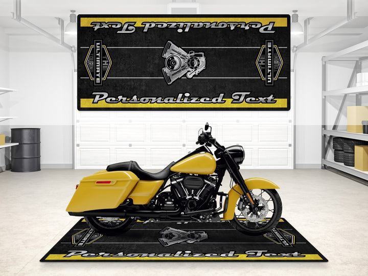 Designed Pit Mat for Harley Davidson Motorcycle (The Road Warrior) - MM7344