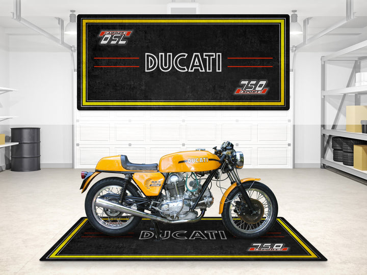 Designed Pit Mat for Ducati Classic 750 Sport Motorcycle - MM7223