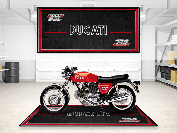 Designed Pit Mat for Ducati 750 GT 1973 Motorcycle - MM7203