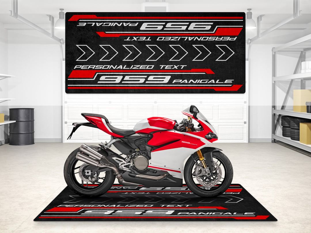 Designed Pit Mat for Ducati 959 Panigale Motorcycle - MM7172