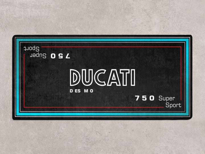Designed Pit Mat for Ducati Desmo 750 Super Sport Motorcycle - 7222