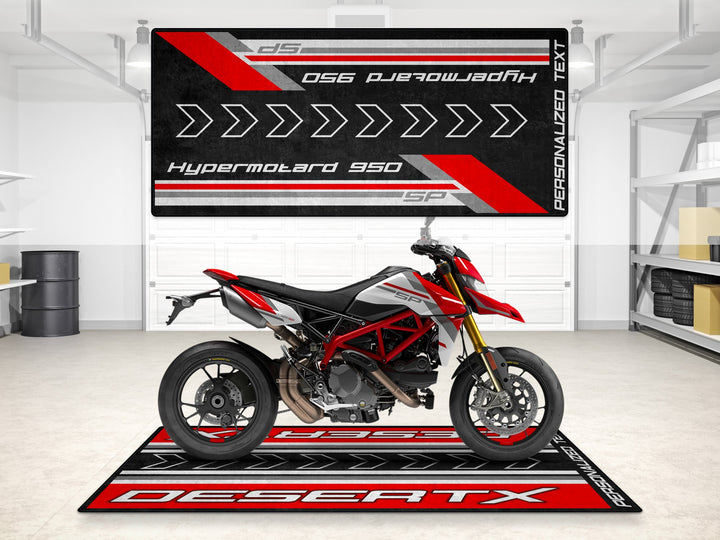 Designed Pit Mat for Ducati Hypermotard 950 SP Motorcycle - MM7257