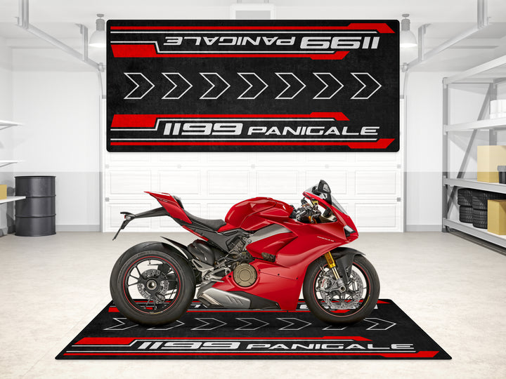 Designed Pit Mat for Ducati 1199 Panigale Motorcycle - MM7182