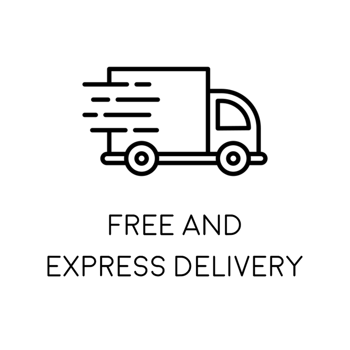 Free and express delivery icon for MPM Motorcycle Mat orders, fast international shipping for premium motorcycle garage mats.