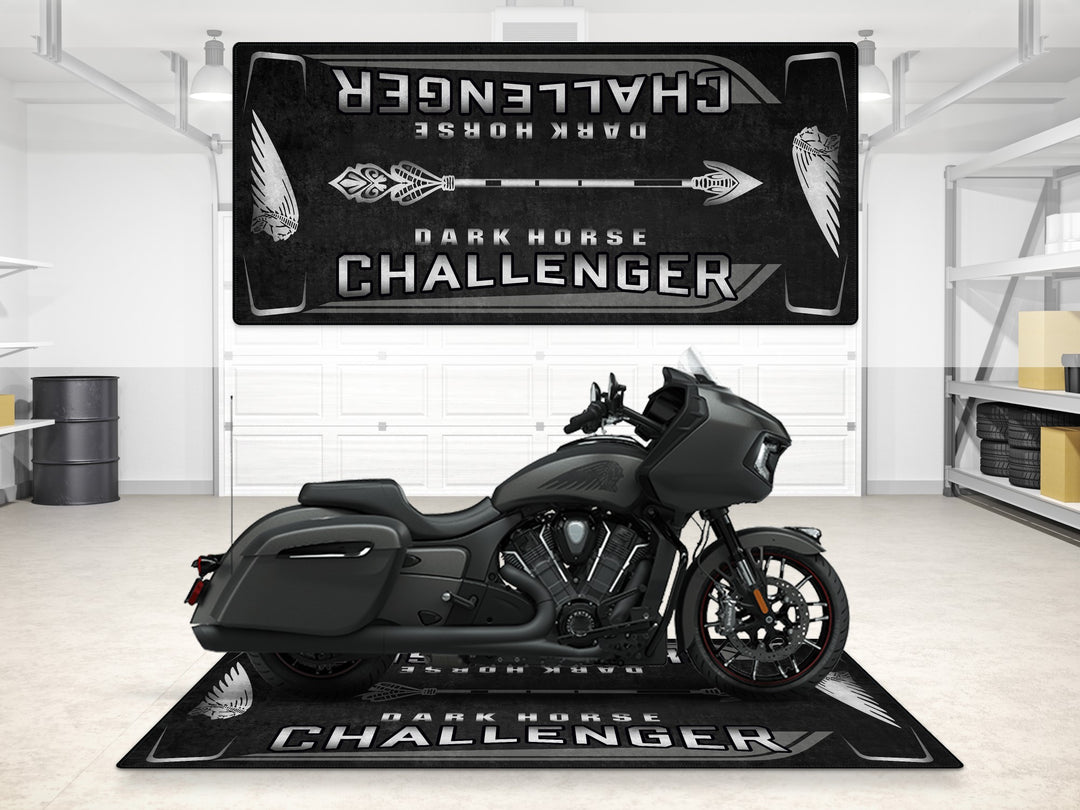 Designed Pit Mat for Indian Challenger Dark Horse Motorcycle - MM7332