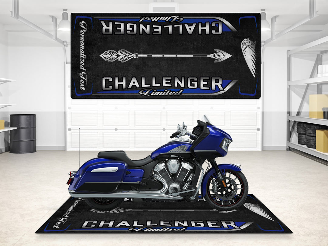 Designed Pit Mat for Indian Challenger Limited Motorcycle - MM7333