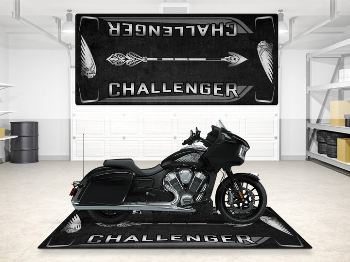 Designed Pit Mat for Indian Challenger Motorcycle - MM7331