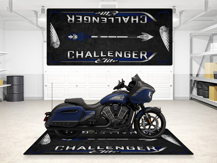Designed Pit Mat for Indian Challenger Elite Motorcycle - MM7334
