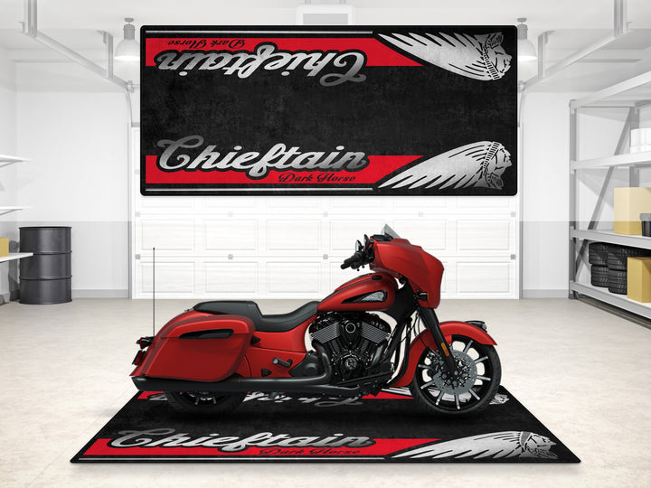 Designed Pit Mat for Indian Chieftain Dark Horse Motorcycle - MM7328