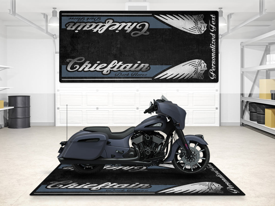 Designed Pit Mat for Indian Chieftain Dark Horse Motorcycle - MM7328