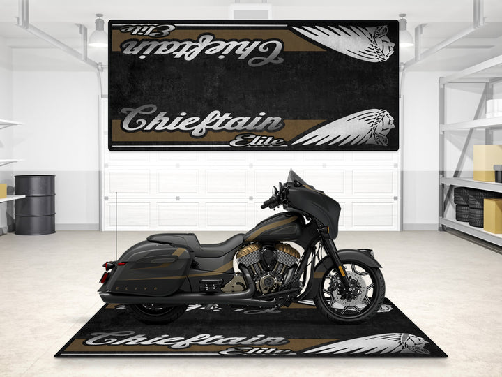 Designed Pit Mat for Indian Chieftain Elite Motorcycle - MM7330