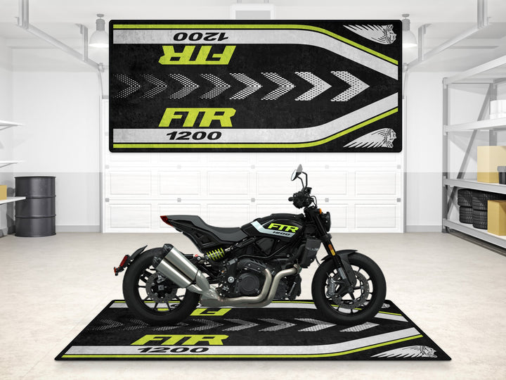 Designed Pit Mat for Indian FTR 1200 Motorcycle - MM7315