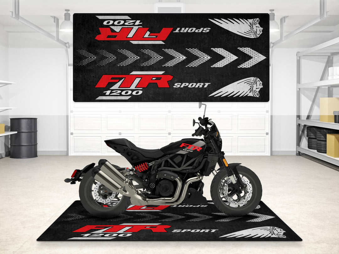 Designed Pit Mat for Indian FTR Sport 1200 Motorcycle - MM7316